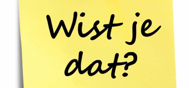 Wist u dat: Wist u dat: