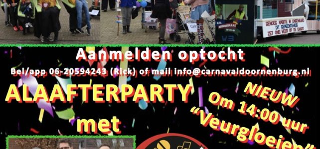 Zaterdagmiddag 18 februari ALAAFTERPARTY Zaterdagmiddag 18 februari ALAAFTERPARTY